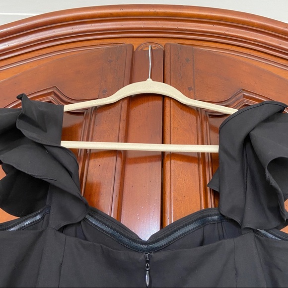 NWT Shoshanna Midnight Dixie Ruffle Midi Dress in Black | Size 12 - Picture 8 of 12
